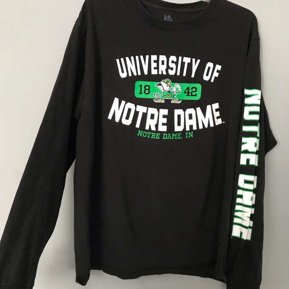 University of Notre Dame Black Long Sleeve Shirt